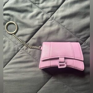 Balenciaga Hourglass Chain Cardholder Lilac Purple